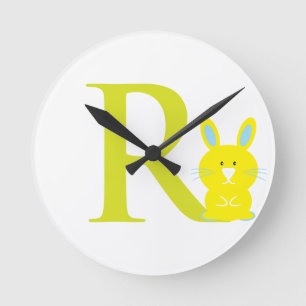 Letter R Initiaal klok