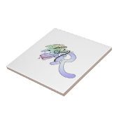 Letter R Initiaal Monogram Guardian Angel Blue Pas Tegeltje (Zijkant)