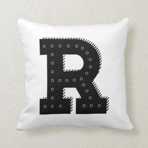 Letter R Initiaal Pillow Kussen