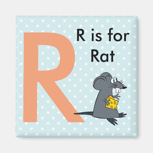 Letter R is voor Rat, Kindermagneet Magneet (Voorkant)