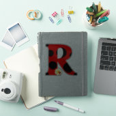Letter R Ladybug Print met lieveheersbeestje en bl Sticker (iPad Cover)