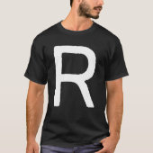 Letter R Mannen Women Monogram Graphic Retro Initi T-shirt (Voorkant)