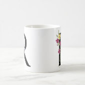 Letter R met bloemen Koffiemok (Center)