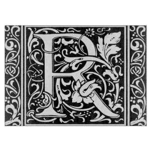 Letter R Middeleeuwse Monogram Art Nouveau Snijplank