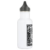 Letter R Middeleeuwse Monogram Art Nouveau Waterfles (Links)