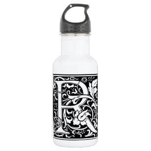 Letter R Middeleeuwse Monogram Art Nouveau Waterfles