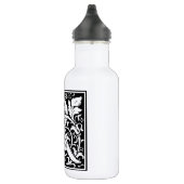 Letter R Middeleeuwse Monogram Art Nouveau Waterfles (Rechts)