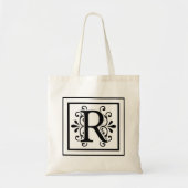 Letter R Monogram Canvas tas (Voorkant)