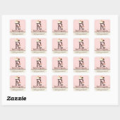 Letter R Monogram Cupcake Logo Zakelijke Stickers (Vel)