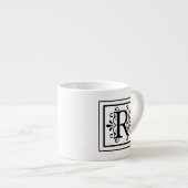 Letter R Monogram Espresso Mok (Voorkant rechts)