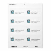 Letter R Monogram Etiket (Full Sheet)