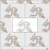 Letter R monogram gepersonaliseerde stof (Delen)