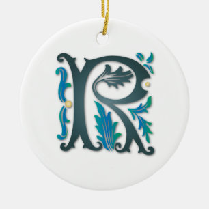 Letter R Monogram Keramisch Ornament