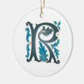 Letter R Monogram Keramisch Ornament (Links)