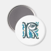 Letter R Monogram Magneet (Voorkant / Achterkant)