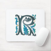 Letter R Monogram Muismat (Met muis)