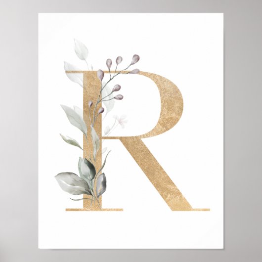 Letter R Monogram Poster (Voorkant)