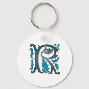 Letter R Monogram Sleutelhanger