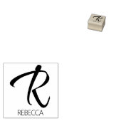 Letter R Monogram - Speciaal Rubber Stempel (Gestempeld)