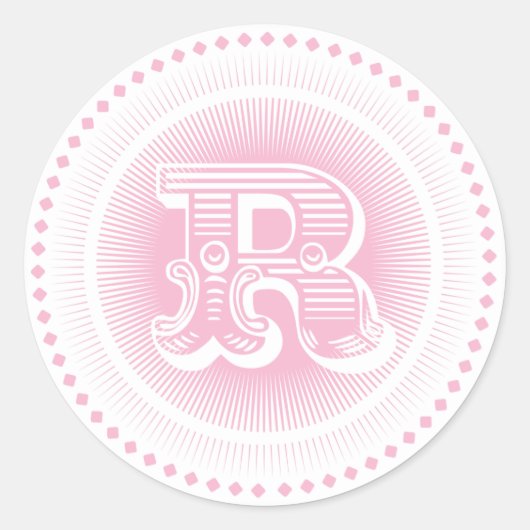 Letter R Monogram Stickers (Voorkant)