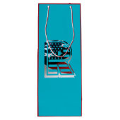 Letter R Monogram USA vlag Wijn Cadeautas (Achterkant)