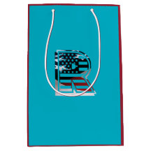 Letter R Monogram USA vlag