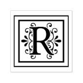 Letter R Monogram Zelfinktende Stempel (Design)