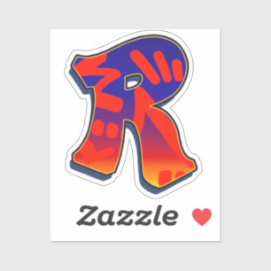 Letter R -  Night Sky Sticker
