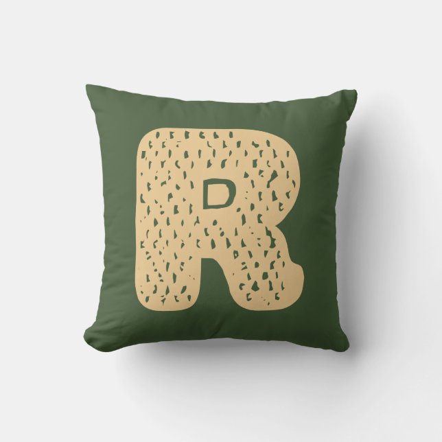 Letter R-ontwerp. Kussen (Voorkant)