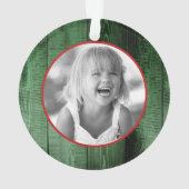 *~* Letter R Robuuste kerstfoto AP44 Ornament (achterkant)