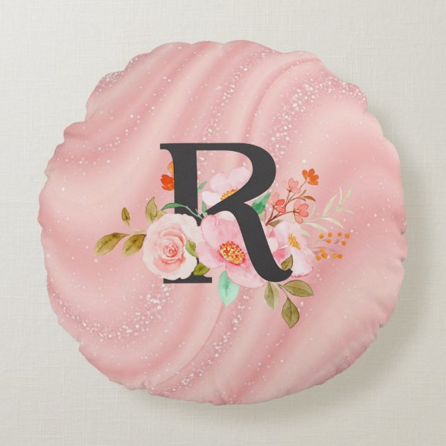 Letter R Rond Kussen (Voorkant)