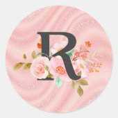Letter R Ronde Sticker (Voorkant)