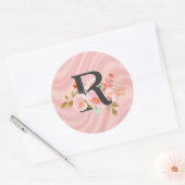 Letter R Ronde Sticker (Envelop)