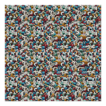 LETTER R STEREOGRAM 20"x20", Halfglans, Geen Frame