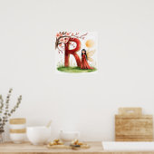 Letter R Sunrise Fairy Poster Golden Sun Alphabet (Keuken)