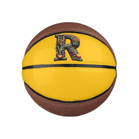 Letter R Thanksgiving style turkey  Basketbal (Voorkant)