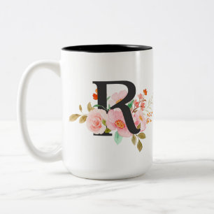 Letter R Tweekleurige Koffiemok