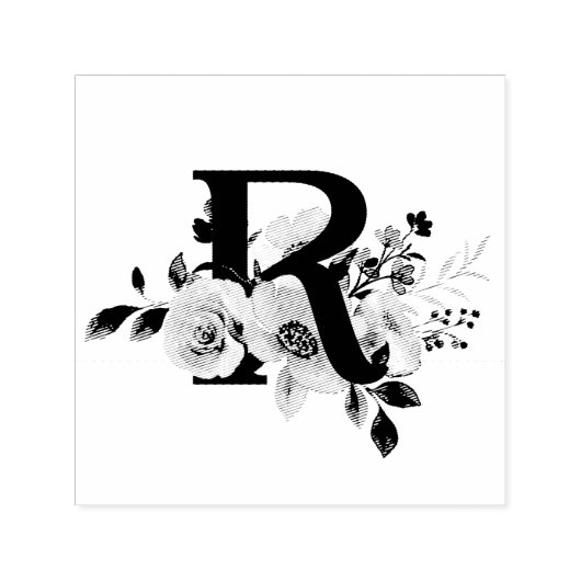 Letter R Zelfinktende Stempel (Design)