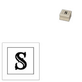 Letter S 1 inch rubberen stempel (Gestempeld)
