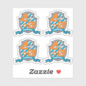 Letter S aangepaste naam Samuel wolf dog ridders k Sticker (Vel)