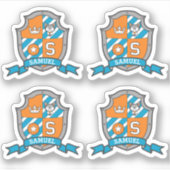 Letter S aangepaste naam Samuel wolf dog ridders k Sticker (Voorkant)