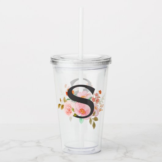 Letter S Acryl Drinkbeker (Voorkant)