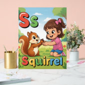 Letter S Alphabet Poster  S is for Squirrel – Cute (Huwelijk)