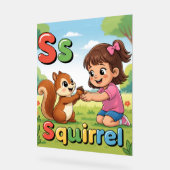 Letter S Alphabet Poster  S is for Squirrel – Cute (Hoek)