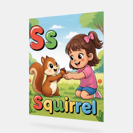 Letter S Alphabet Poster  S is for Squirrel – Cute (Hoek)