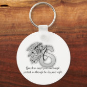 Letter S angel monogram alfabet initiaal Sleutelhanger (Voorkant)