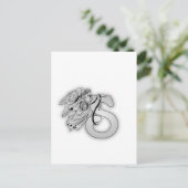Letter S Angel Monogram Initiaal Briefkaart (Staand voorkant)