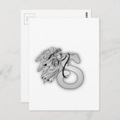 Letter S Angel Monogram Initiaal Briefkaart (Voorkant / Achterkant)