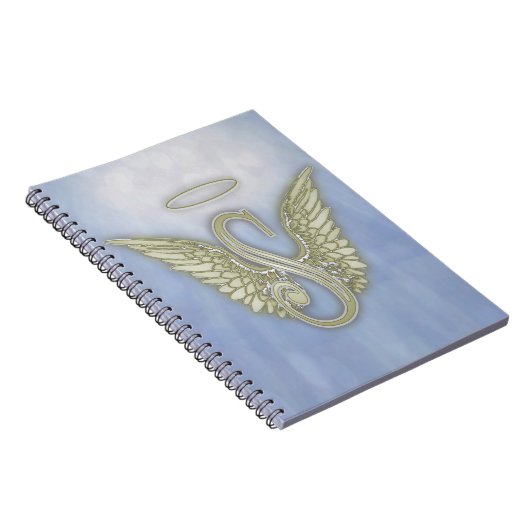 Letter S Angel Monogram Notitieboek (Rechterzijde)