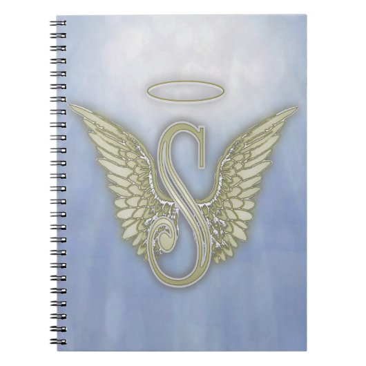 Letter S Angel Monogram Notitieboek (Voorkant)